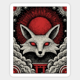 Mystical Kitsune - The Nine-Tailed Fox Spirit Magnet